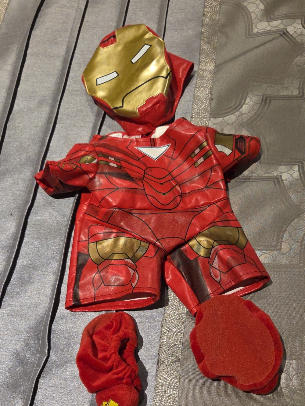 Marvel Iron Man costume outfit designed for a stuffed animal, such as a Build-A-